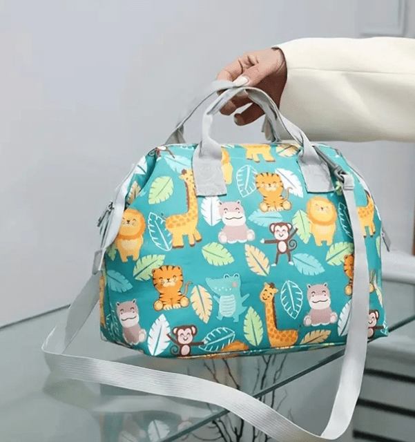 Small But Roomy Jungle Print Diaper Bag - The Tote Place
