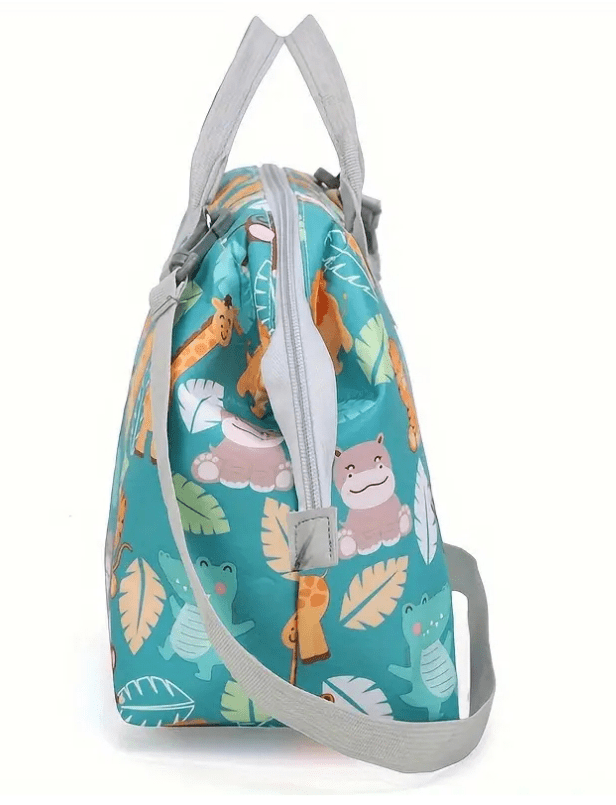 Small But Roomy Jungle Print Diaper Bag - The Tote Place