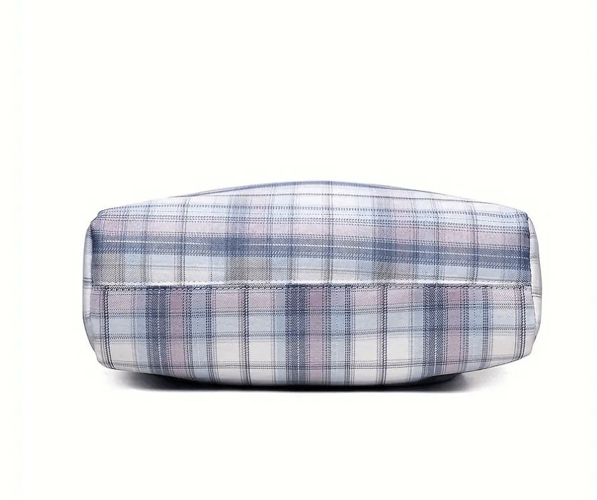 Trendy Stylish Plaid Shoulder Strap Handbag Tote Purse - The Tote Place