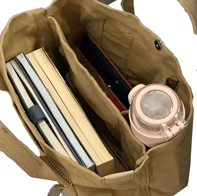 Generous Space Canvas Tote With Hanging Ornament - The Tote Place