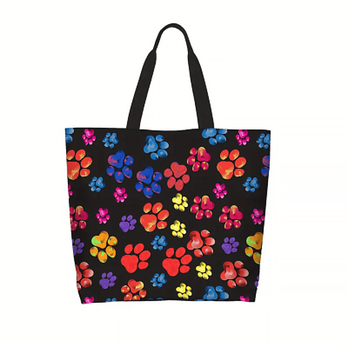 Extra Large Polyester Dog Print Tote Shopping Bag - The Tote Place