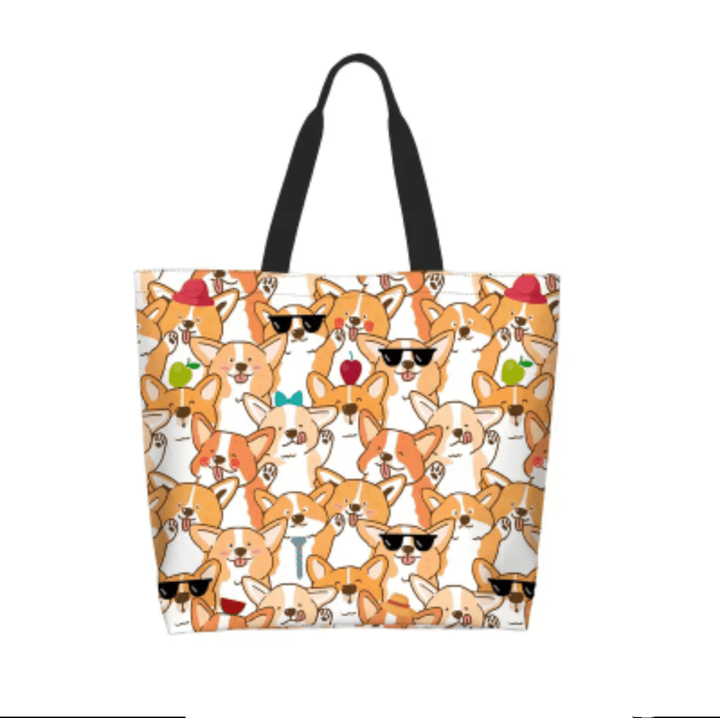 Extra Large Polyester Dog Print Tote Shopping Bag - The Tote Place