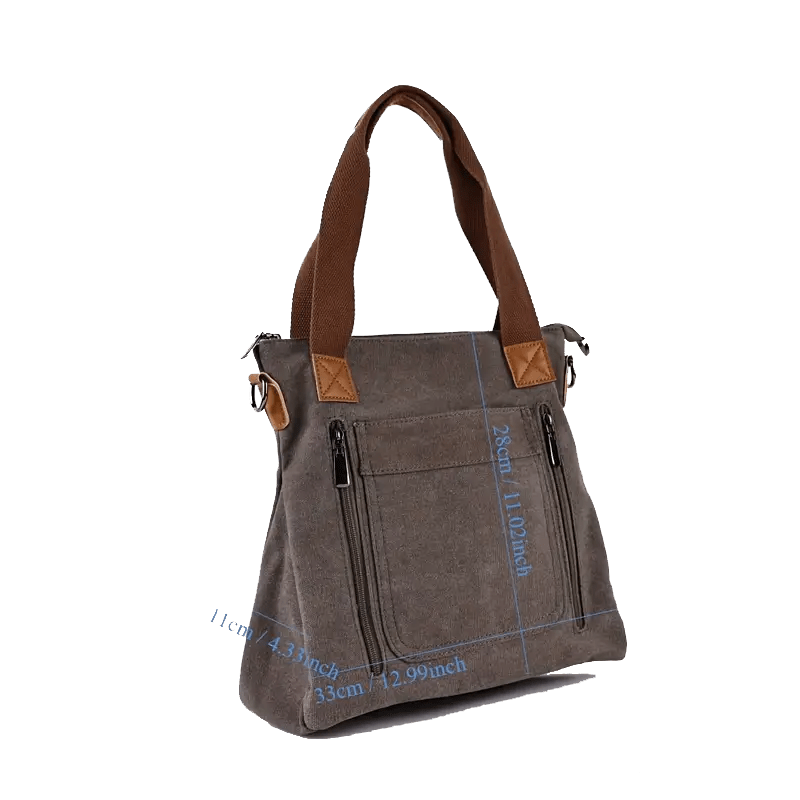 Versatile Lightweight Classic Canvas Shoulder Bag - The Tote Place
