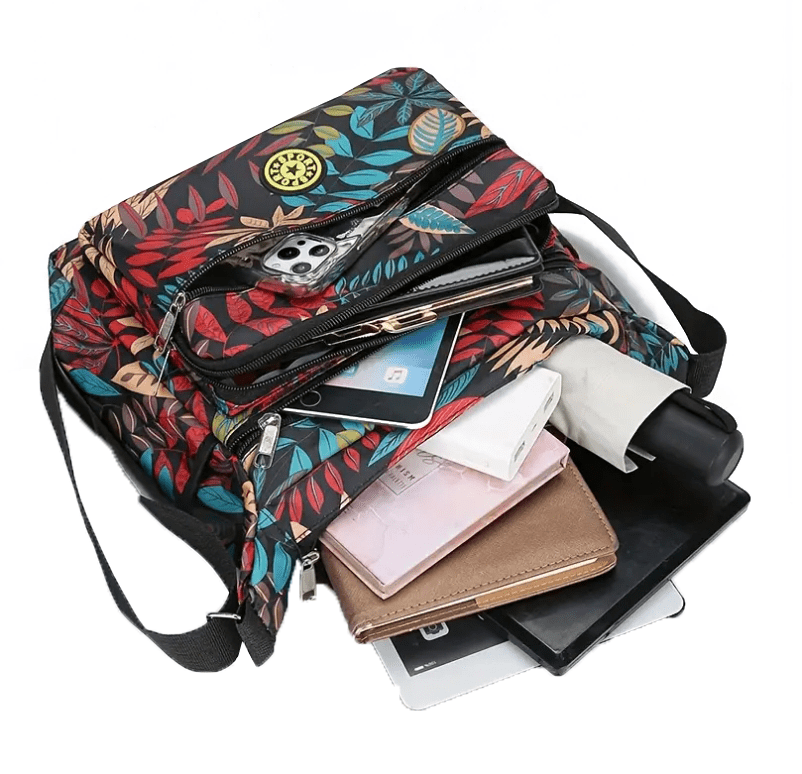 Leaf Print Crossbody Purse - The Tote Place