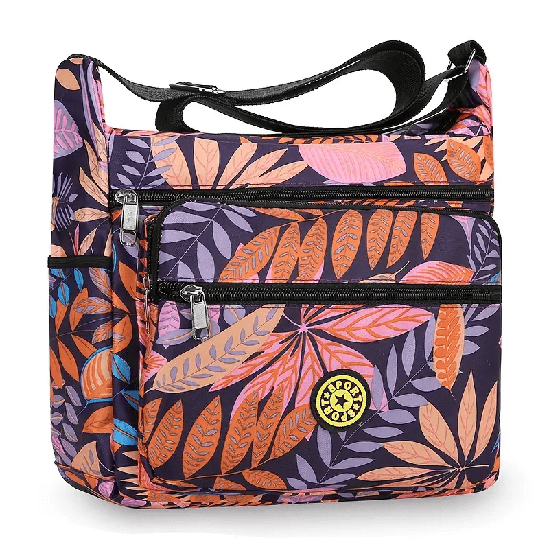 Leaf Print Crossbody Purse - The Tote Place