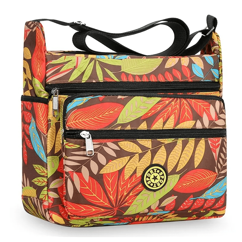Leaf Print Crossbody Purse - The Tote Place