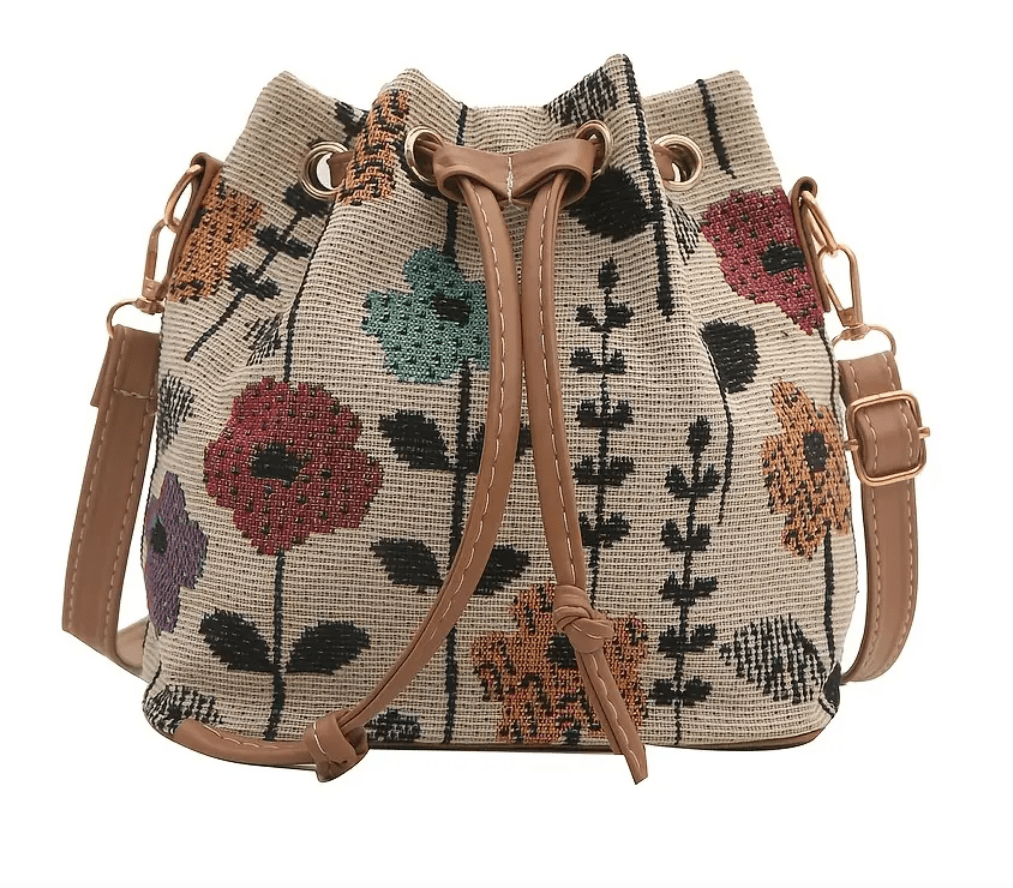 Chinese Water Barrel Style Shoulder Bag Purse - The Tote Place