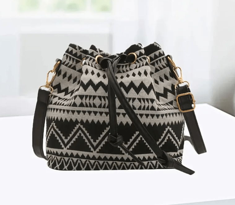 Chinese Water Barrel Style Shoulder Bag Purse - The Tote Place