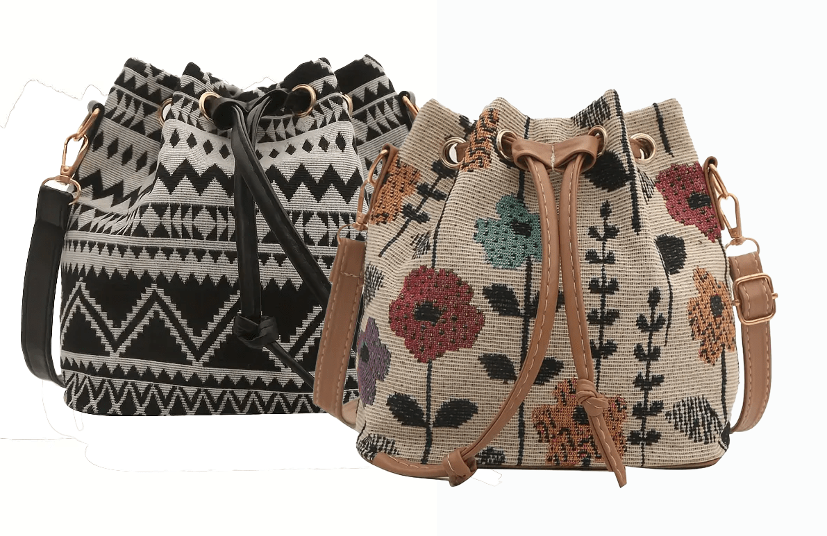 Chinese Water Barrel Style Shoulder Bag Purse - The Tote Place