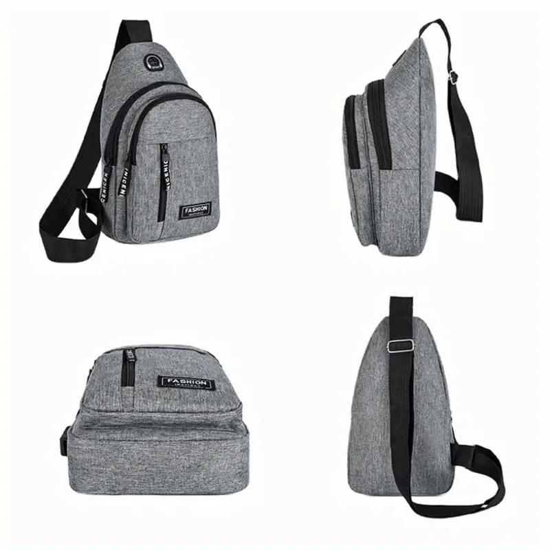 Unisex Waterproof Crossbody Zippered Compartments Sling Bag - The Tote Place