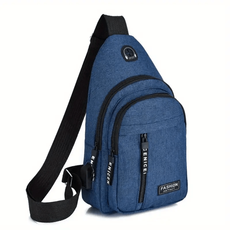 Unisex Waterproof Crossbody Zippered Compartments Sling Bag - The Tote Place