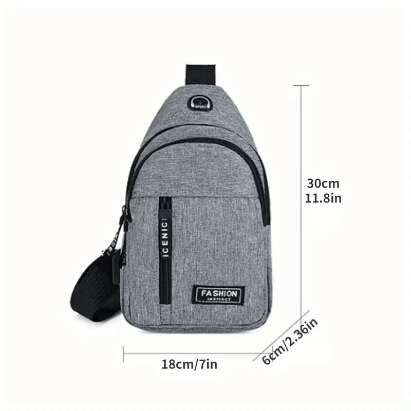 Unisex Waterproof Crossbody Zippered Compartments Sling Bag - The Tote Place