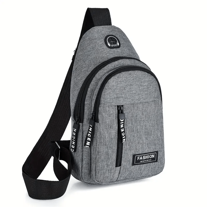 Unisex Waterproof Crossbody Zippered Compartments Sling Bag - The Tote Place