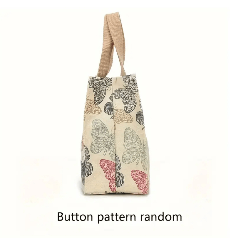 Small Tote Bag Handbag Purse With Colorful Butterfly Design - The Tote Place