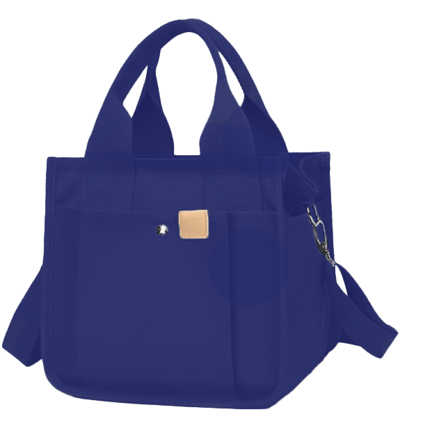 Unisex Small Canvas Zippered Shoulder Handbag - The Tote Place