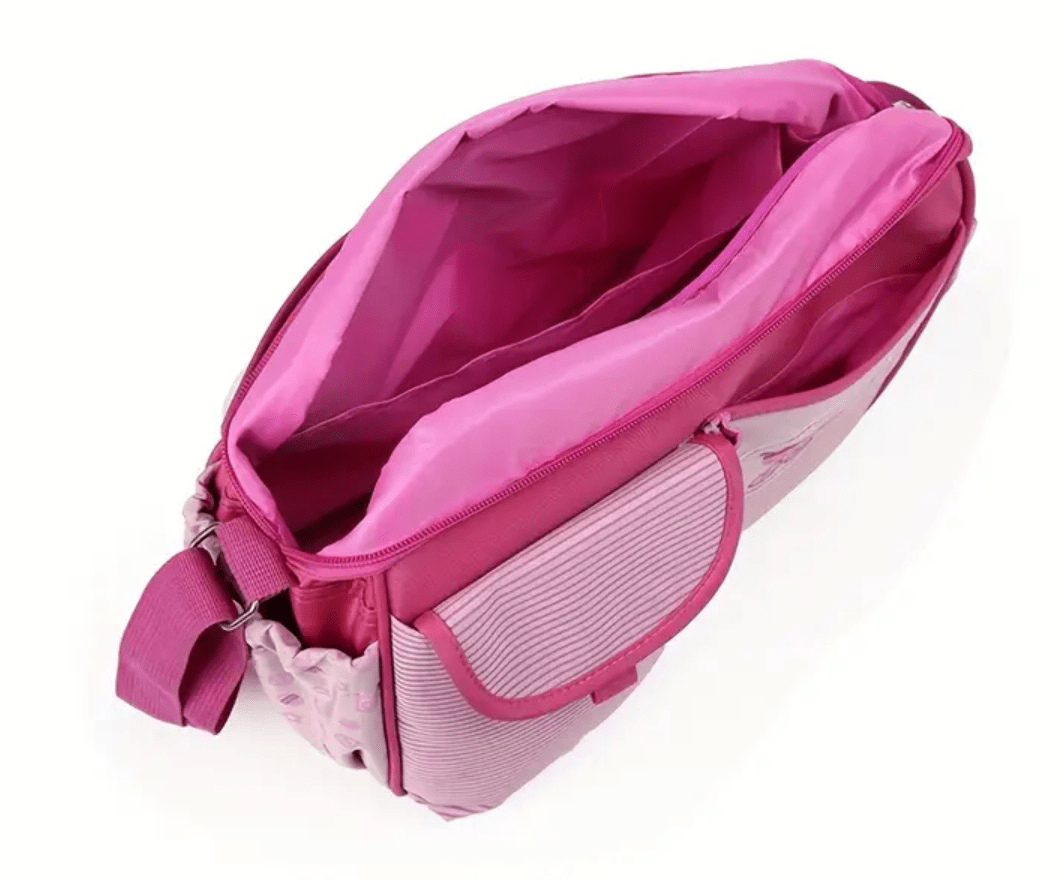 Striped Teddy Bear Waterproof Diaper Bag - The Tote Place