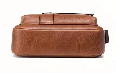 Retro Vegan Leather Crossbody Messenger Bag
