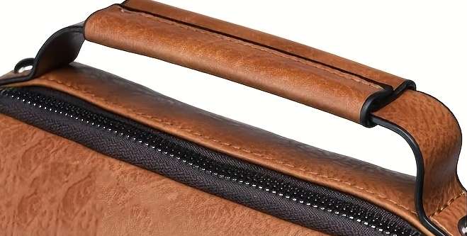 Retro Vegan Leather Crossbody Messenger Bag