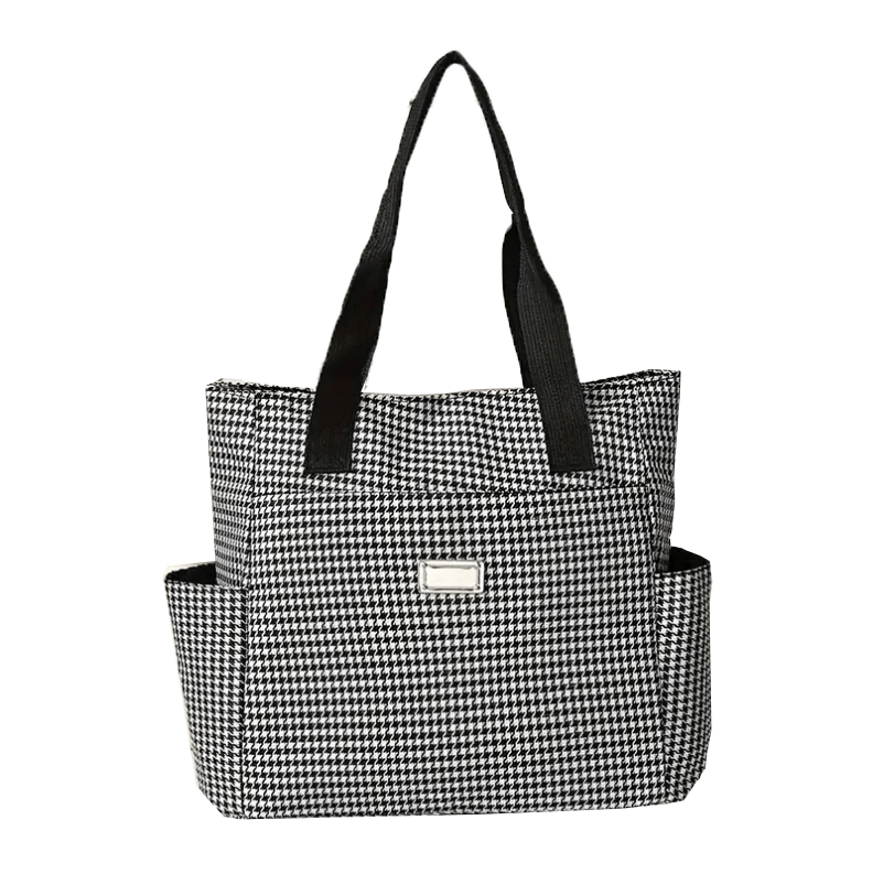 Classically Stylish Houndstooth Handbag Purse Tote - The Tote Place
