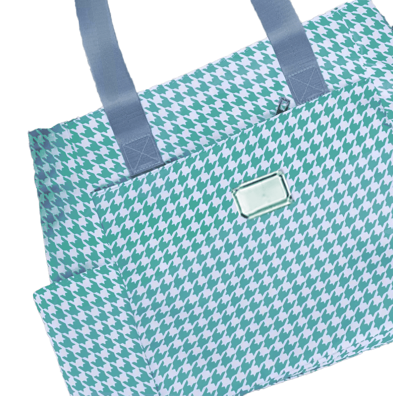 Classically Stylish Houndstooth Handbag Purse Tote - The Tote Place
