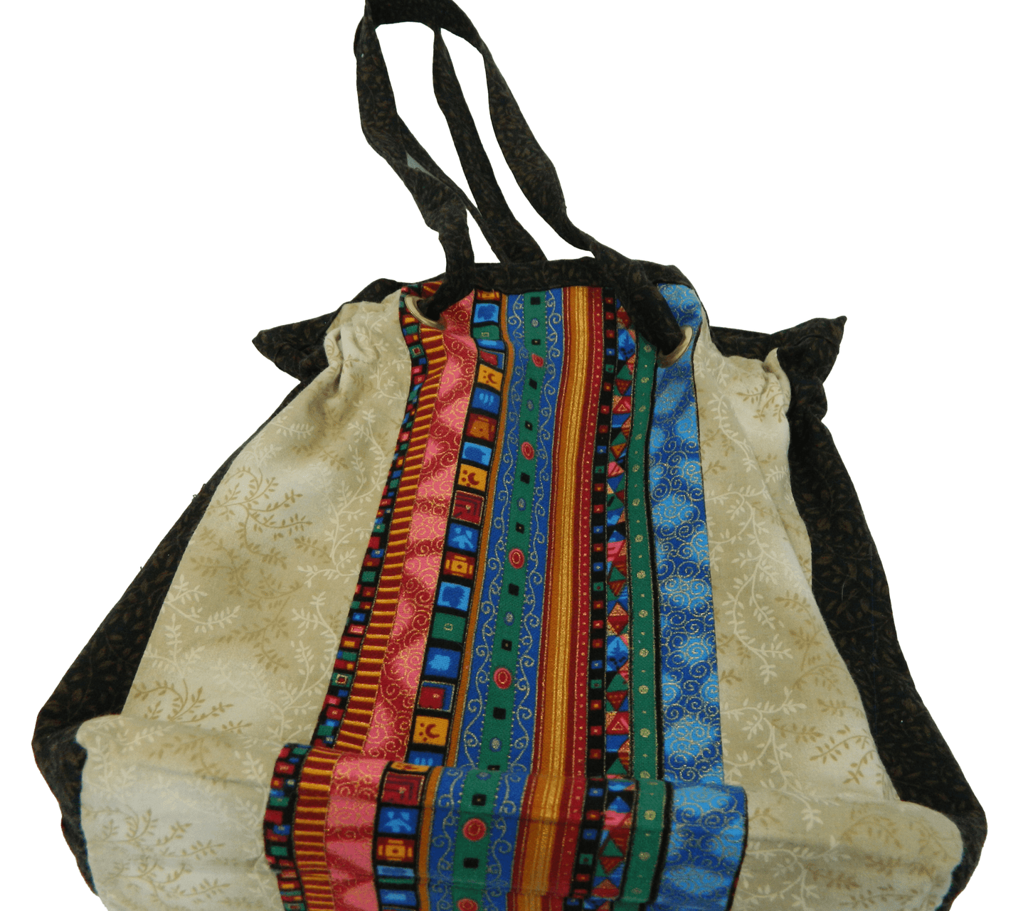Colorful Handmade Drawstring Hobo Style Purse Tote - The Tote Place