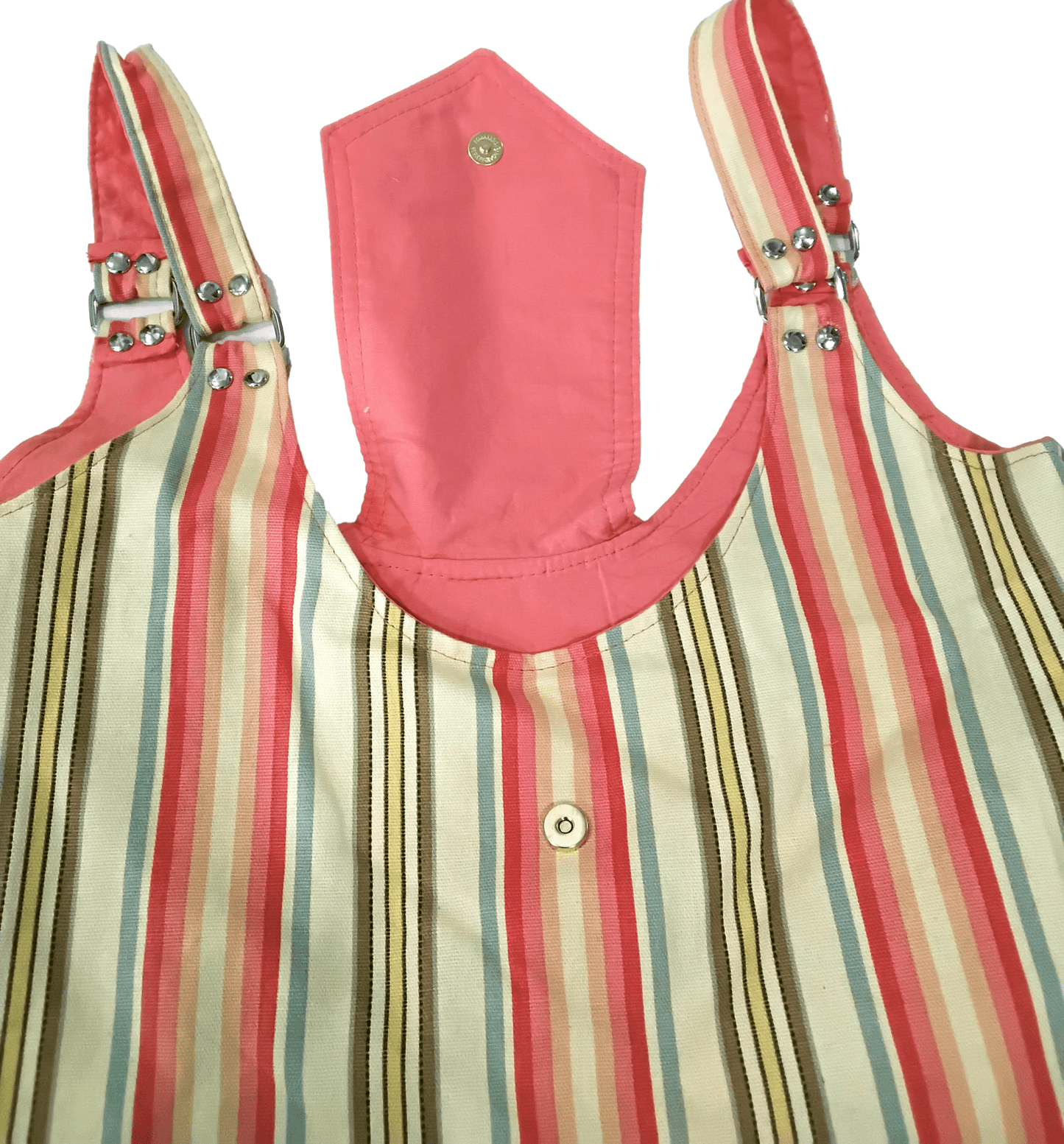 Bright Color Large Striped Tote Beach Bag - The Tote Place