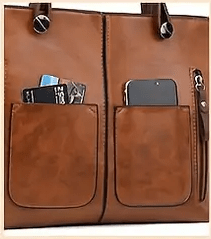 Vintage Style Large Capacity Faux Leather Handbag - The Tote Place