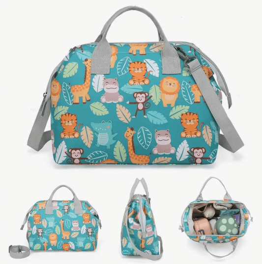 Small But Roomy Jungle Print Diaper Bag - The Tote Place