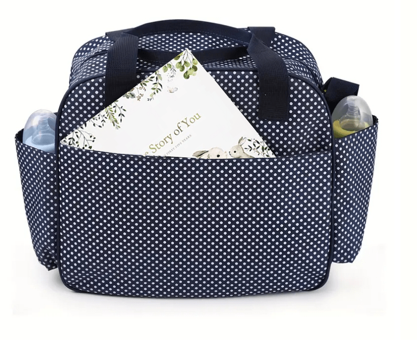 Large Polka Dot Waterproof Diaper Bag - The Tote Place