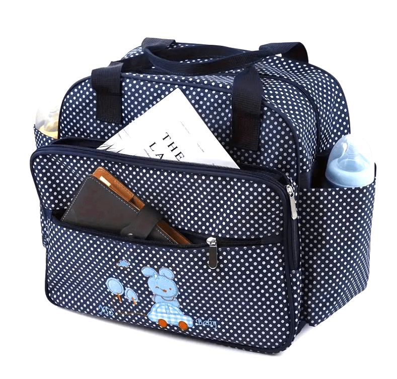 Large Polka Dot Waterproof Diaper Bag - The Tote Place