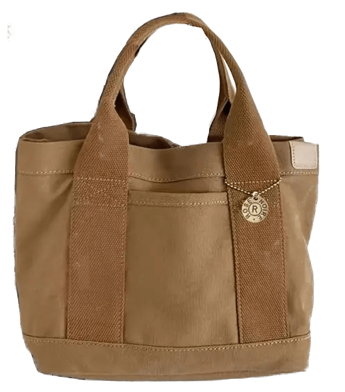 Generous Space Canvas Tote With Hanging Ornament - The Tote Place