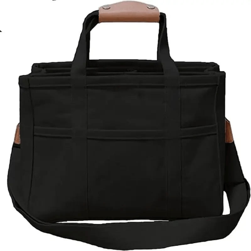 Canvas Tote Bag With Zippered Organizer Pockets - The Tote Place