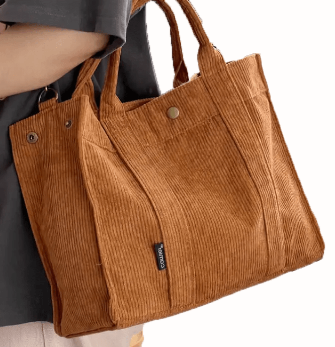 Chic Corduroy Tote Bag - The Tote Place
