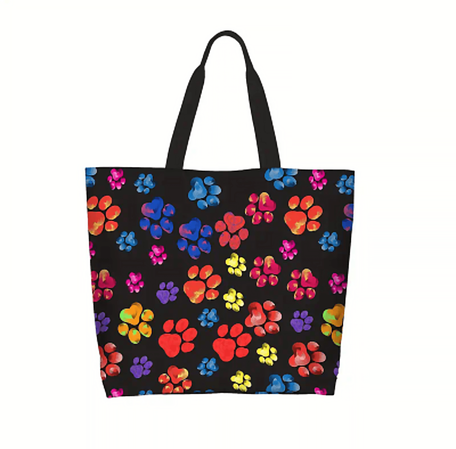 Extra Large Polyester Dog Print Tote Shopping Bag - The Tote Place