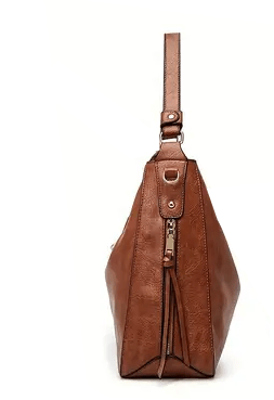 Chic Retro Large Capacity Handbag With Matching Wristlet Purse - The Tote Place