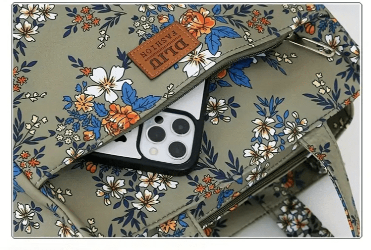 Boxed Style Floral Insulated Cooler Lunch Bag Tote - The Tote Place