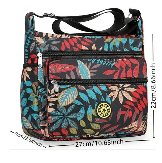 Leaf Print Crossbody Purse - The Tote Place