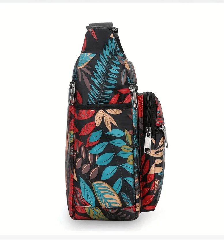 Leaf Print Crossbody Purse - The Tote Place