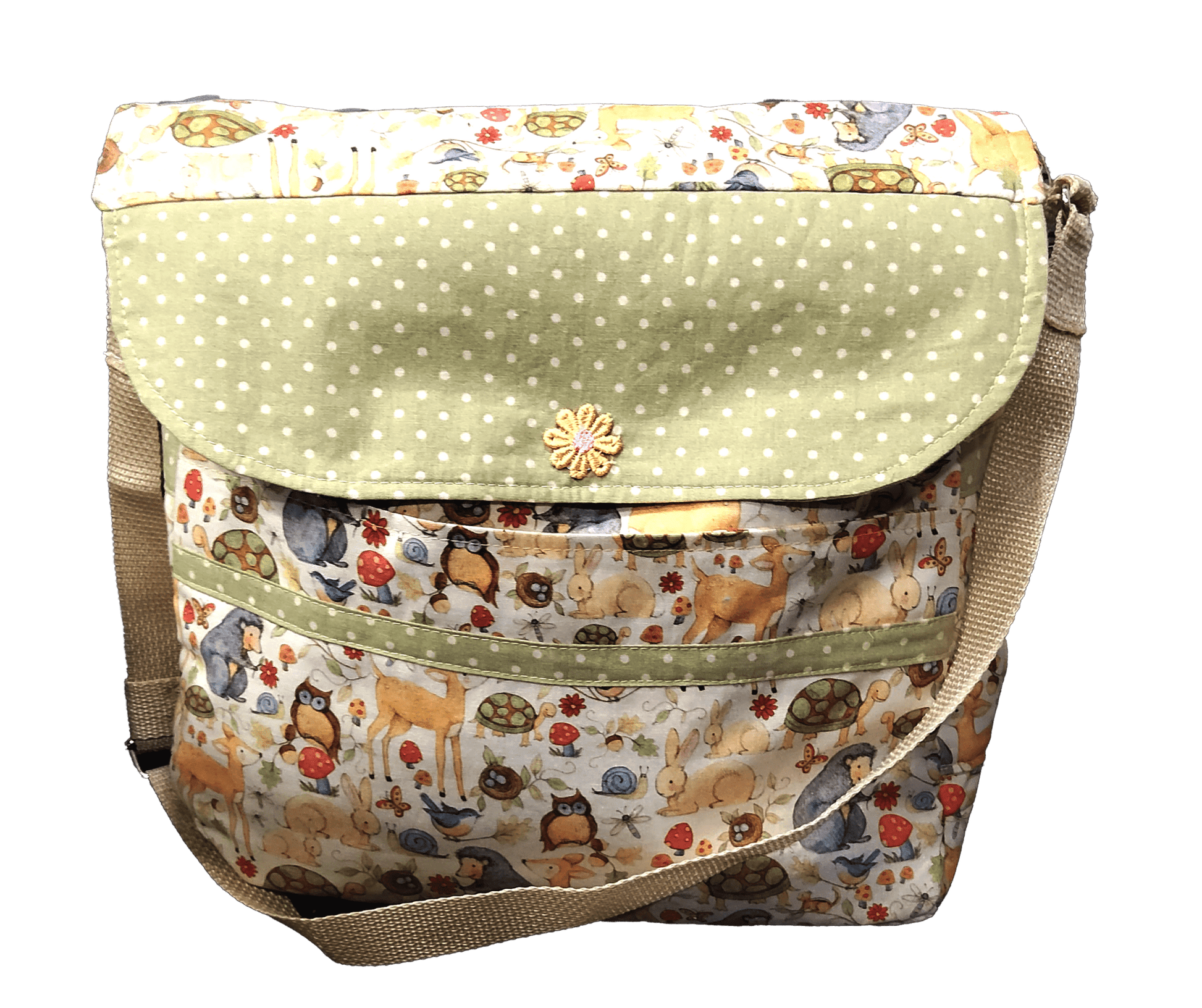 Woodland Animals Theme Handmade Diaper Bag - The Tote Place