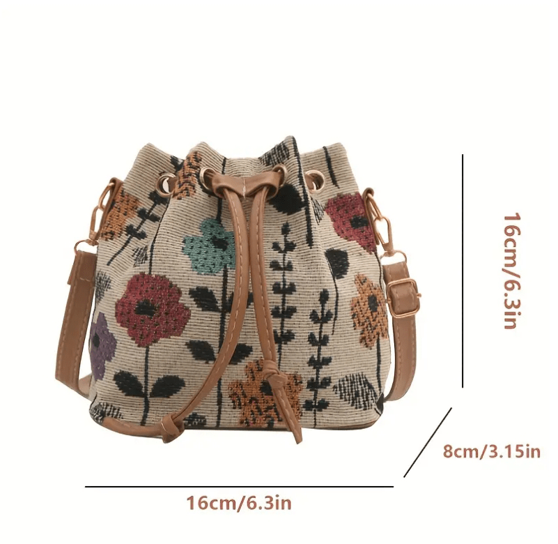 Chinese Water Barrel Style Shoulder Bag Purse - The Tote Place