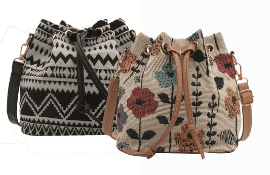 Chinese Water Barrel Style Shoulder Bag Purse - The Tote Place