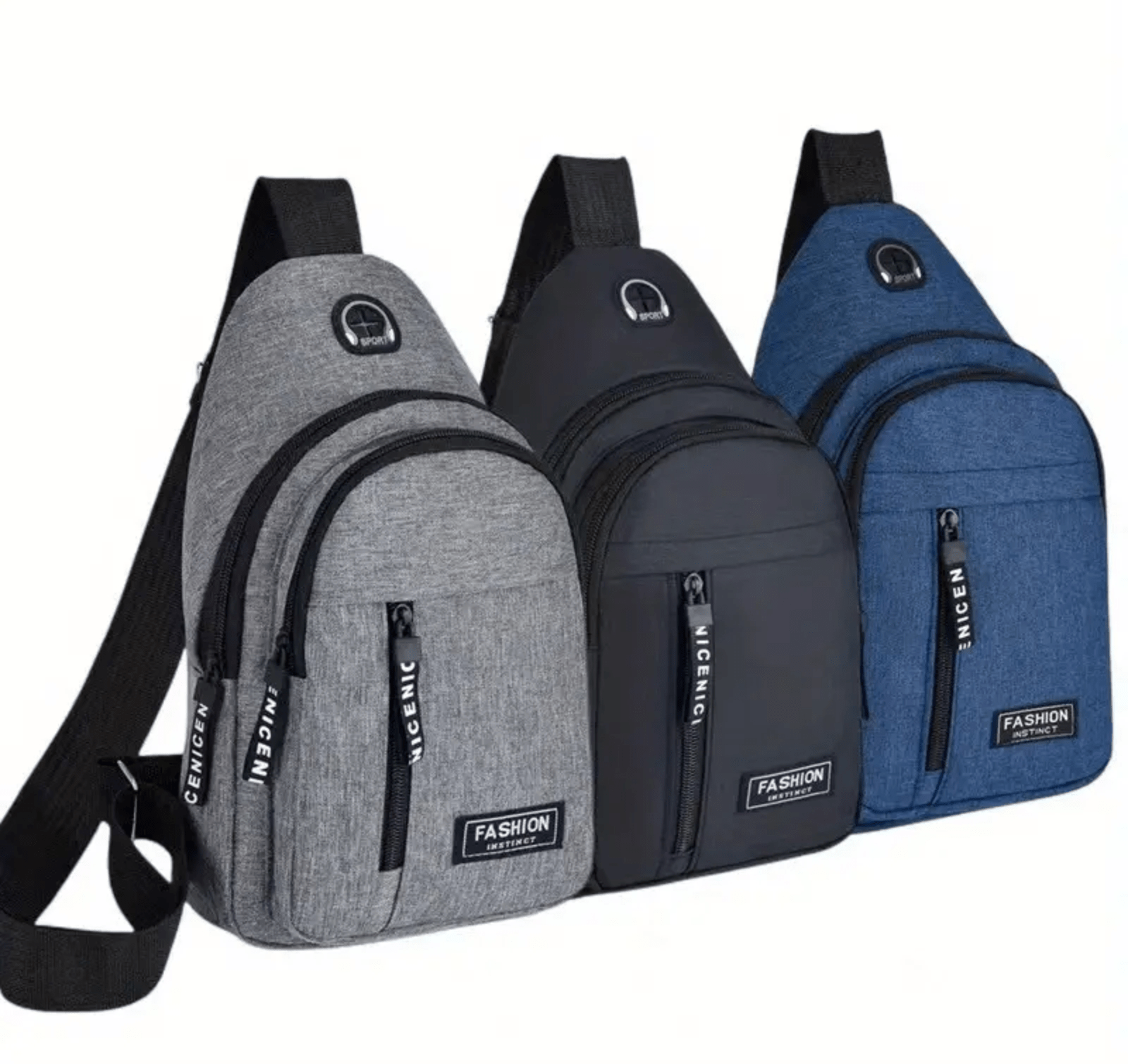 Unisex Waterproof Crossbody Zippered Compartments Sling Bag - The Tote Place