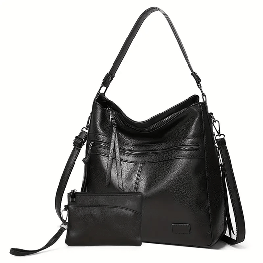 Soft Crossbody Handbag Matching Coin Purse Wristlet - The Tote Place