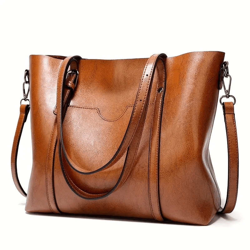 Vintage Style Women's Leather Satchel Purse Tote - The Tote Place