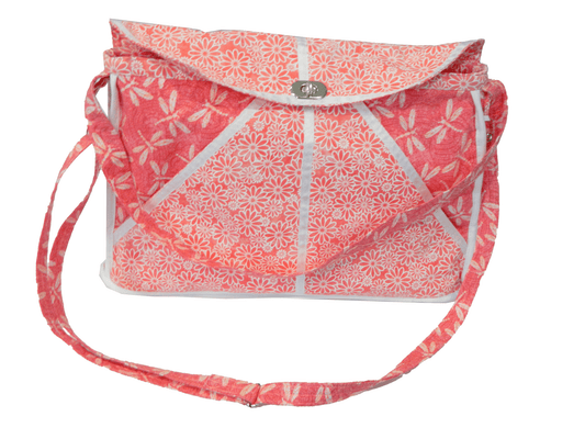 Flowers and Dragonflies Handmade Diaper Bag - The Tote Place