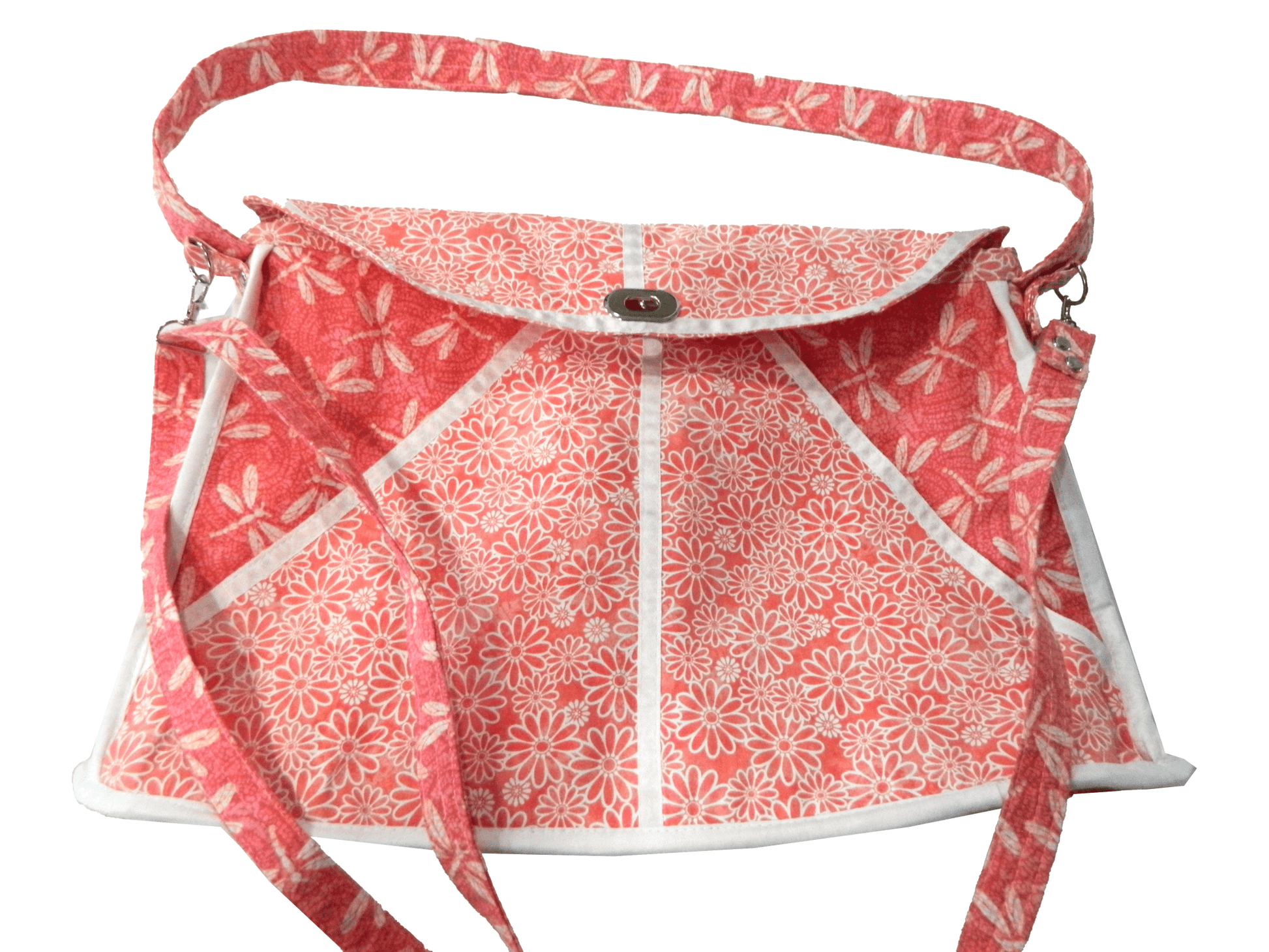 Flowers and Dragonflies Handmade Diaper Bag - The Tote Place