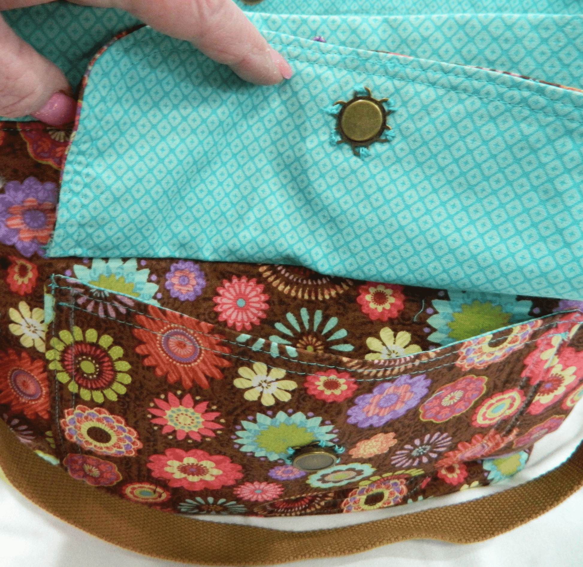 Handmade Boho Style Colorful Diaper Bag Carry All - The Tote Place
