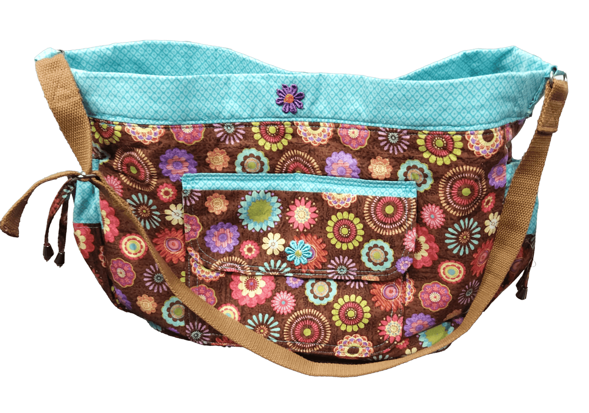 Handmade Boho Style Colorful Diaper Bag Carry All - The Tote Place