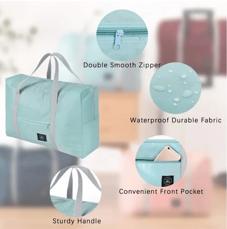 Large - Capacity Foldable Travel Duffel Bag - The Tote Place