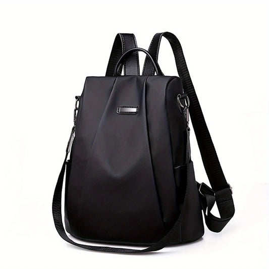 Oxford Cloth Backpack, Lightweight Backpack with Hidden Zipper